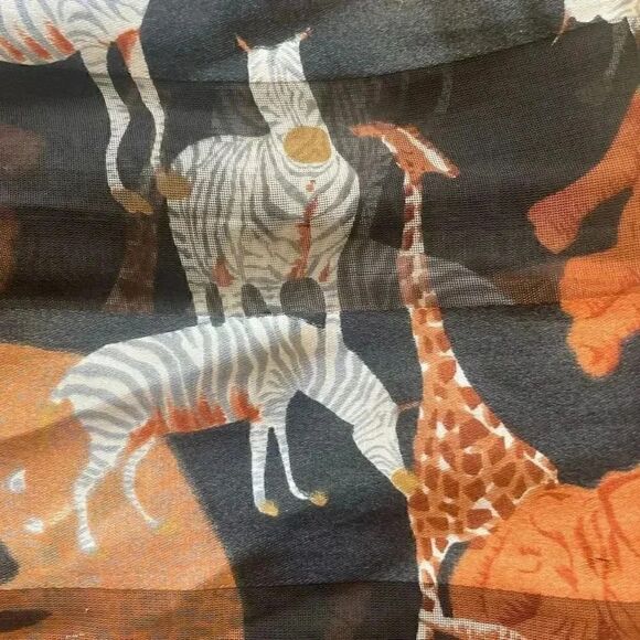 Women accessories shawl zebra Scarf Hair Scarf safari animal print # 1641 - Picture 7 of 9